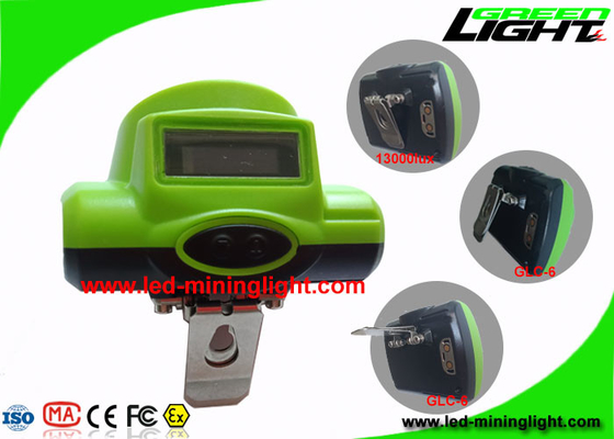13000 Lux Safety Miners Cordless Cap Lamp Layar Oled SOS Dengan USB / Cradle Charger