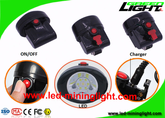 3.7V Li - Ion Battery Mining Cap Lights Isi Ulang 13 - 15 Jam Waktu Pencahayaan