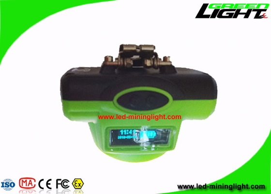 13000 Lux Mining Cap Lights USB Isi Ulang Dengan Tampilan Tanggal Waktu Layar OLED