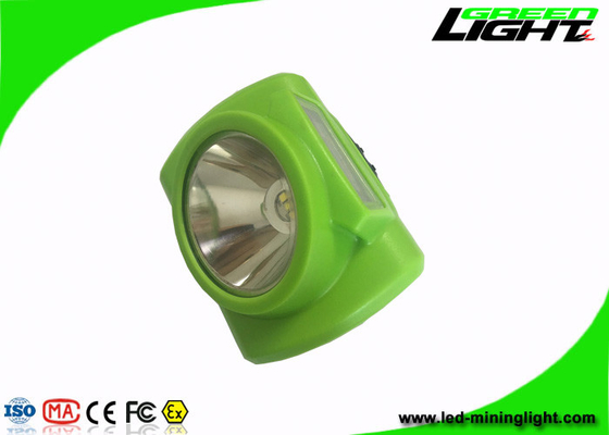 13000lux Brightness Miners Cap Lamp Green Cordless 3.7V Dengan PC Shell