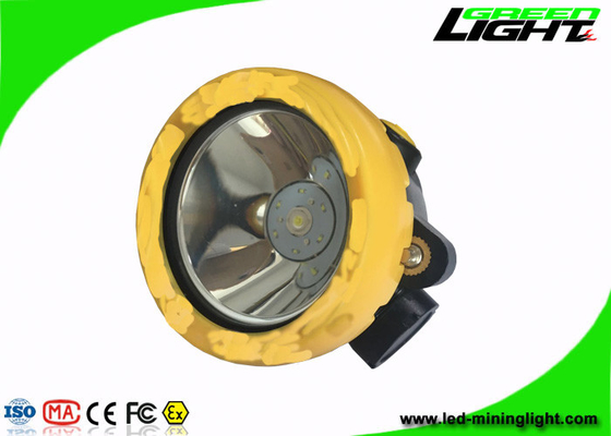 Yellow / Black Miners Helmet Light2.2Ah 3.7V 191g Berat Untuk Darurat Bawah Tanah