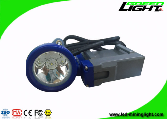 Headlamp LED Isi Ulang Keamanan Tinggi, Lampu Penambangan LED Dengan Cangkang Biru Dan Abu-abu