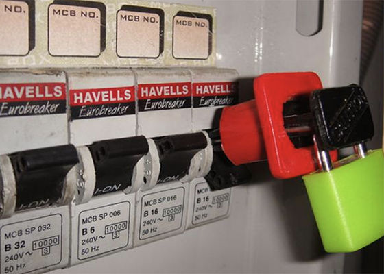 Pengunci Pemutus Mini Nylon PA, Pengunci Pemutus Sirkuit Miniatur, Pengunci Listrik Standar Pin Out