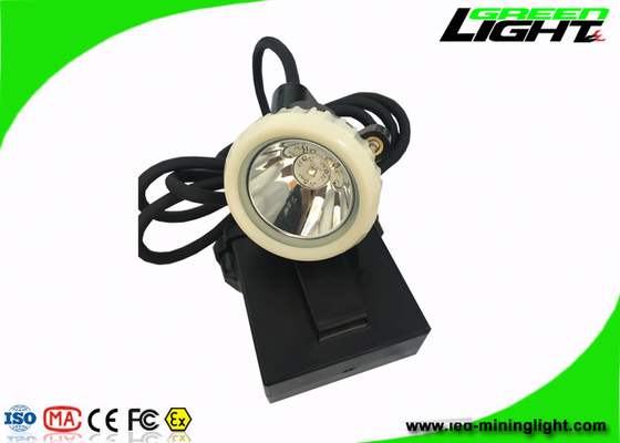 22 jam waktu pencahayaan 6.6Ah Lampu Depan LED Isi Ulang Keselamatan Bawah Tanah 4000 Lux Dengan Shell PC Berwarna-warni