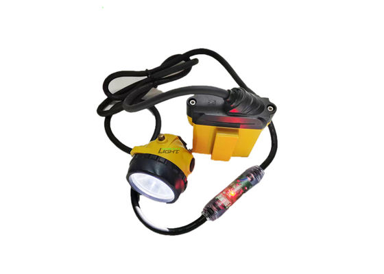Lampu Topi Keselamatan Penambang LED 25000lux 10.4Ah Lampu Topi Penambang Baterai SAMSUNG Isi Ulang dengan Lampu Peringatan Berkedip