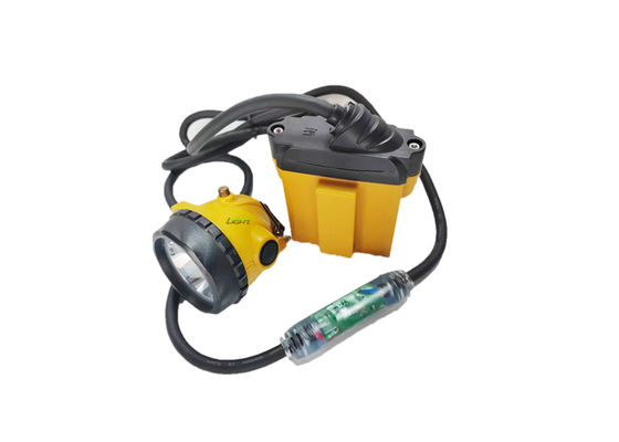 Lampu Topi Keselamatan Penambang LED 25000lux 10.4Ah Lampu Topi Penambang Baterai SAMSUNG Isi Ulang dengan Lampu Peringatan Berkedip
