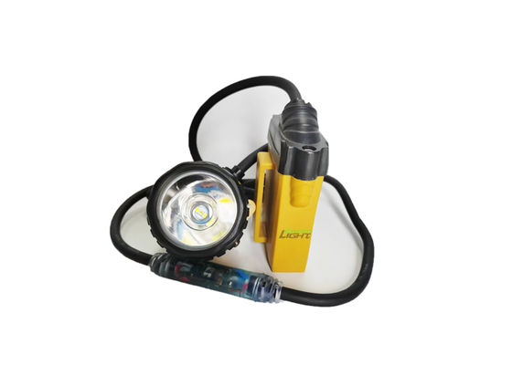 10.4Ah baterai lithium-ion isi ulang penambang lampu helm IP68 tahan air 3W penambangan cap lampu dengan lampu SOS