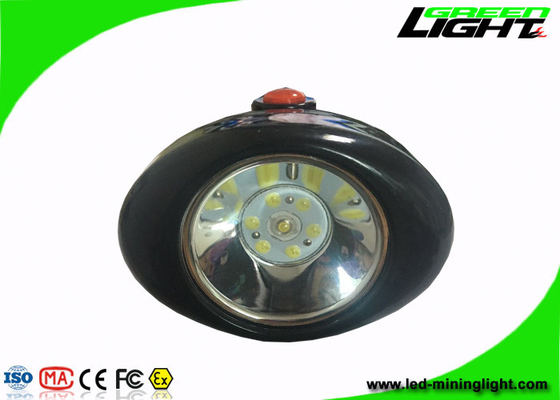 Black Shell LED Mining Headlamp Keamanan Tinggi Untuk Patroli / Overhauling / Darurat