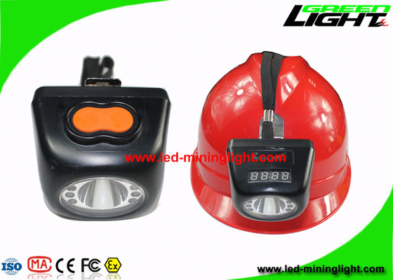 Lampu Tambang Tanpa Kabel Warna Hitam, Lampu Penambang Cap Dengan Layar LCD Beam Tinggi