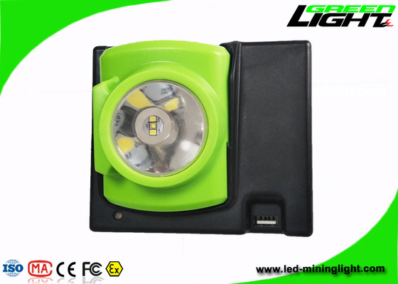 Kecerahan Kuat 15000lux Miners Cap Lamp 1,78 Watt 4 Jam Waktu Pengisian Dengan port pengisian USB magnetik