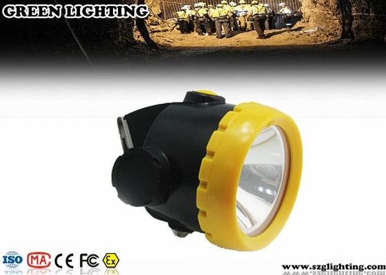 Mining Cordless Cap Lamp Isi Ulang Baterai Bertenaga Dengan Lampu Utama Dan Sub