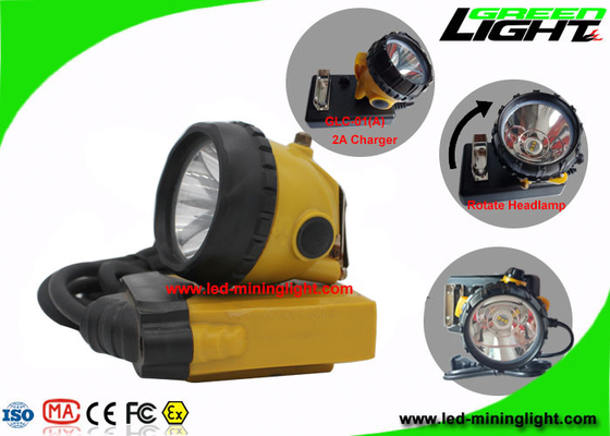 Lampu Cap Lampu Pertambangan LED Keamanan Tinggi 25000 Lux Dengan Baterai SAMSUNG 10.4Ah