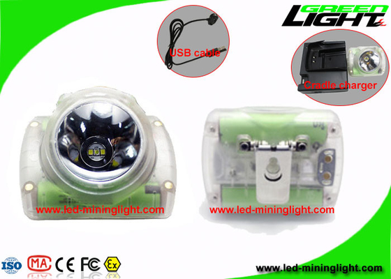 Lampu Tambang Tanpa Kabel Bahan PC Keras 13000 Lux Lampu Helm Daya Tinggi 1.78W
