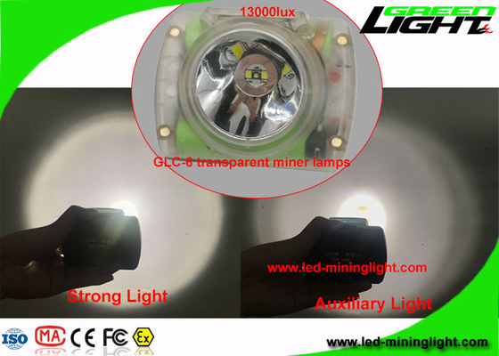 Lampu Tambang Tanpa Kabel Bahan PC Keras 13000 Lux Lampu Helm Daya Tinggi 1.78W