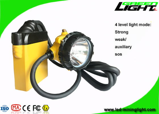 IP68 Waterproof LED Mining Lights 10.4Ah Cable SOS Dukungan Peringatan Daya Rendah