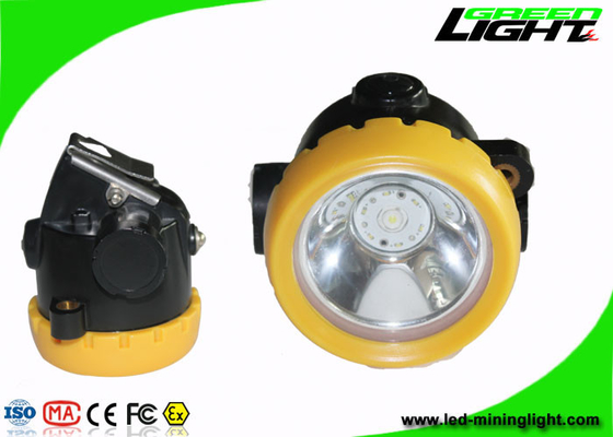 Bahan PC Led Cordless Mining Cap Lights Yellow Cover Dengan 18650 Li - Ion Battery