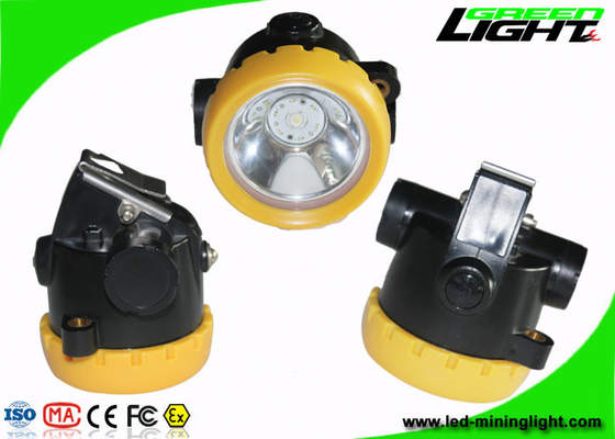Bahan PC Led Cordless Mining Cap Lights Yellow Cover Dengan 18650 Li - Ion Battery