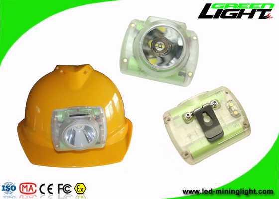 15000 Lux Mining Cap Lights PC ABS Bahan Layar OLED Dengan Tubuh Transparan