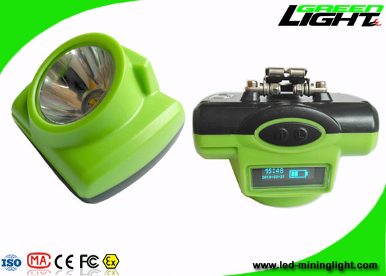 13000lux LED Cordless Mining Cap Lamps Pengisian USB Tahan Air IP68 Dengan Layar OLED