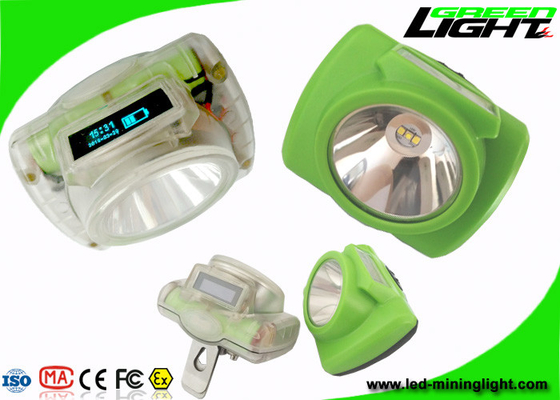 13000lux LED Cordless Mining Cap Lamps Pengisian USB Tahan Air IP68 Dengan Layar OLED