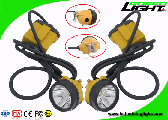 IP68 Water Proof 25000lux Lampu LED Topi Keras Penambangan Isi Ulang Dengan Kapasitas 10.4Ah