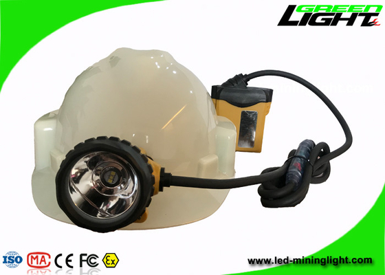 IP68 Water Proof 25000lux Lampu LED Topi Keras Penambangan Isi Ulang Dengan Kapasitas 10.4Ah