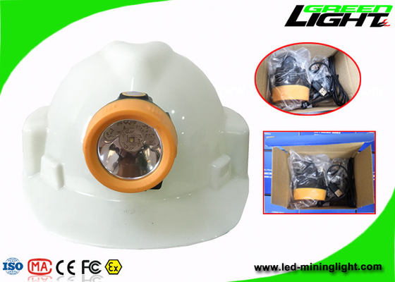 Bahan ABS Led Mining Cap Lamp 10000lux Brightness Anti Explosive Dengan USB Charger
