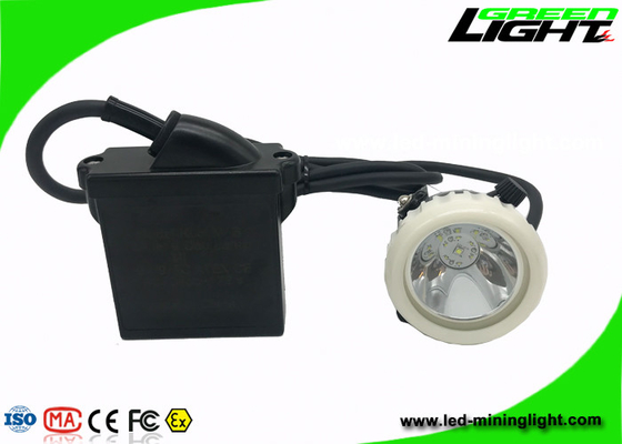 Waktu Pencahayaan Lama Hard Hat LED Mining Light 6.6Ah Bahan Li-Ion Baterai ABS