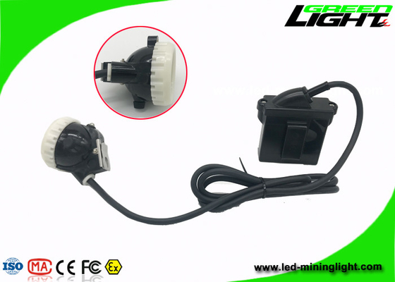 Waktu Pencahayaan Lama Hard Hat LED Mining Light 6.6Ah Bahan Li-Ion Baterai ABS