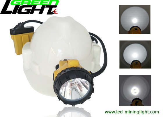 25000 Lux Corded Miners Cap Lamp 10.4Ah Aluminium Lighting Cup Dengan Perfect Light Spot tahan air IP68