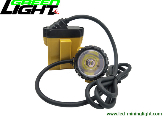 25000 Lux Corded Miners Cap Lamp 10.4Ah Aluminium Lighting Cup Dengan Perfect Light Spot tahan air IP68