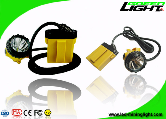 25000lux High Beam Corded Miners Cap Lamp 10.4Ah Kapasitas Besar Baterai SAMSUNG Dengan Fungsi SOS
