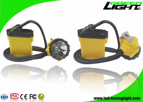 25000lux High Beam Corded Miners Cap Lamp 10.4Ah Kapasitas Besar Baterai SAMSUNG Dengan Fungsi SOS