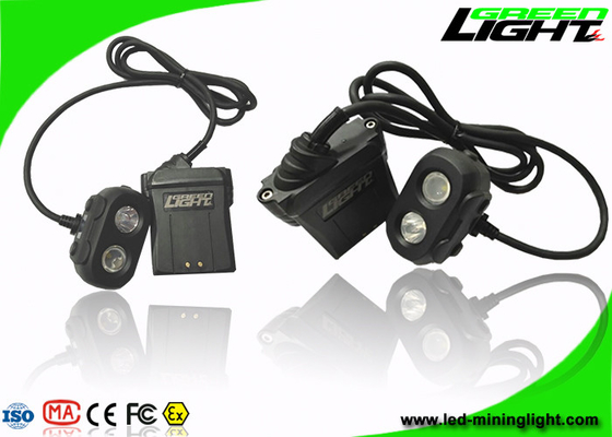 Lampu Pertambangan LED Iluminasi Tinggi IP68 Dual Beam Safety Underground Cap Lamp