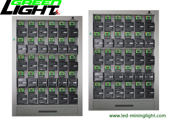 Lampu Tambang Tanpa Kabel Baja Stainess Cap Lamp Charger Rack 30/60 Unit Imput 110-240V