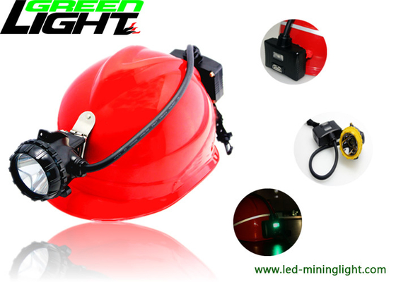 GLS12-A Semi Corded Mining Cap Lights Baterai Lithium Polymer 6.8Ah Kecerahan 25000lux yang kuat dengan Aluminium Light Cup