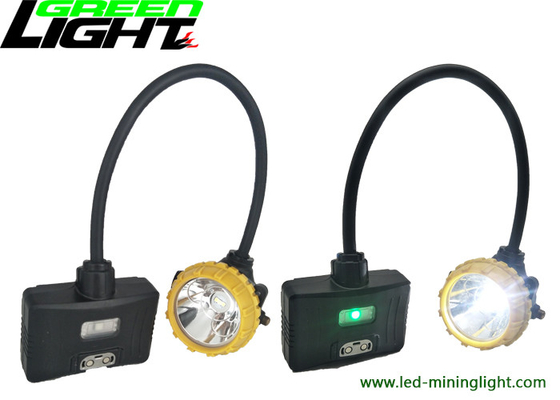 GLS12-A Semi Corded Mining Cap Lights Baterai Lithium Polymer 6.8Ah Kecerahan 25000lux yang kuat dengan Aluminium Light Cup