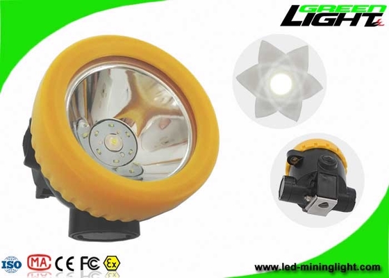 IP68 5000lux ABS Material Led Mining Headlamp 2.2Ah Baterai Dengan Waktu Pencahayaan 15 jam