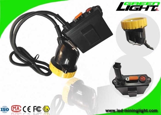 3.7W Lampu Penambang Batubara Lumen Tinggi 50000 Lux IP67 Tahan Air 11.2Ah Kapasitas Baterai Besar
