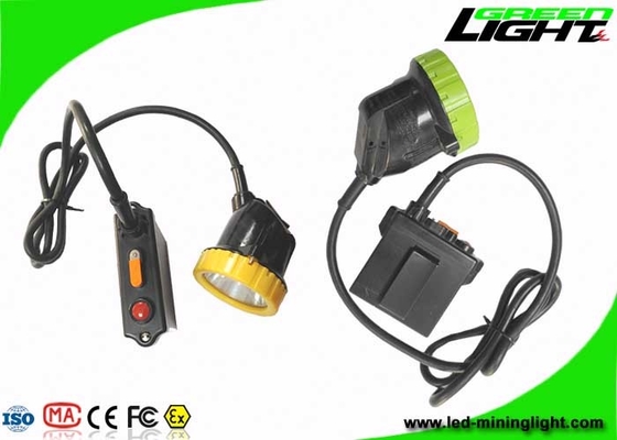 Waterproof IP67 Mining Rechargeable LED Headlamp 3.7V 11.2Ah 50000lux Untuk Berburu