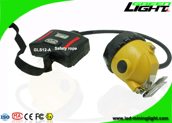 Kecerahan Tinggi Cree Led Headlamp Peringatan Daya Rendah Isi Ulang Untuk Miner Semi-Corded