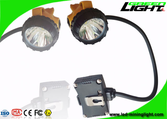 Kecerahan Tinggi Cree Led Headlamp Peringatan Daya Rendah Isi Ulang Untuk Miner Semi-Corded