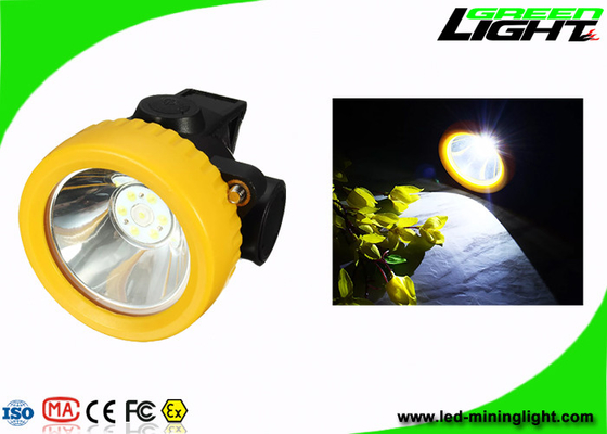 ABS Material Mining Cap Lights 2.2Ah Kapasitas Baterai 5000lux Garansi 1 Tahun
