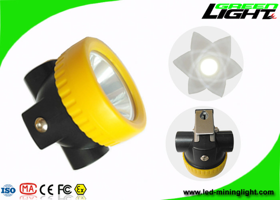 ABS Material Mining Cap Lights 2.2Ah Kapasitas Baterai 5000lux Garansi 1 Tahun