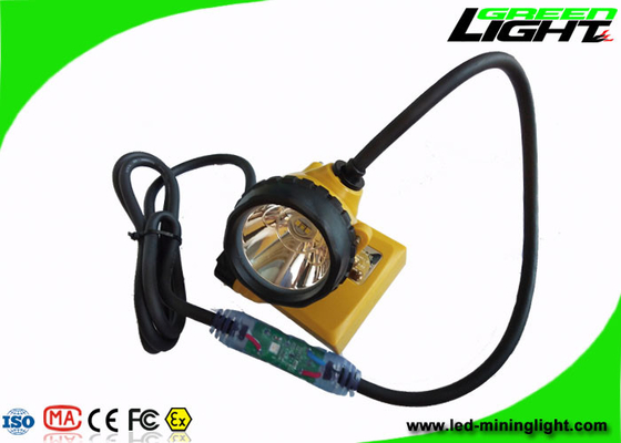 10.4Ah IP68 Mining Cap Lights 25000 Lux Minig Corded Cable Dengan Peringatan Daya Rendah