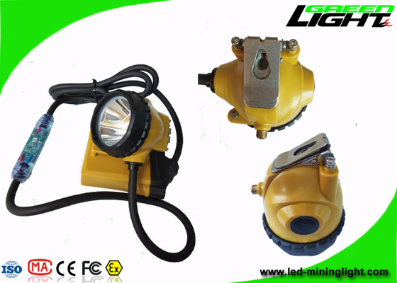 10.4Ah IP68 Mining Cap Lights 25000 Lux Minig Corded Cable Dengan Peringatan Daya Rendah