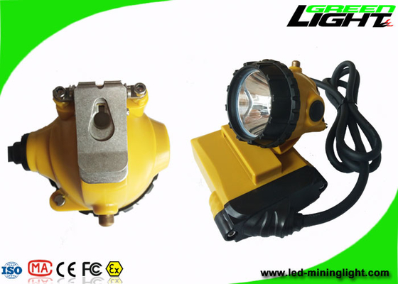 Aluminium Miners Cap Lamp, Hard Hat Headlamp IP68 LED 10.4Ah Baterai SAMSUNG