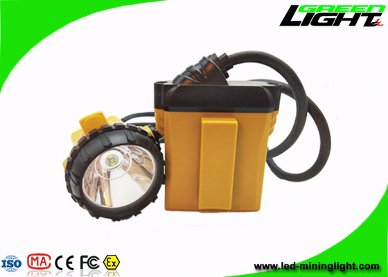 Aluminium Miners Cap Lamp, Hard Hat Headlamp IP68 LED 10.4Ah Baterai SAMSUNG