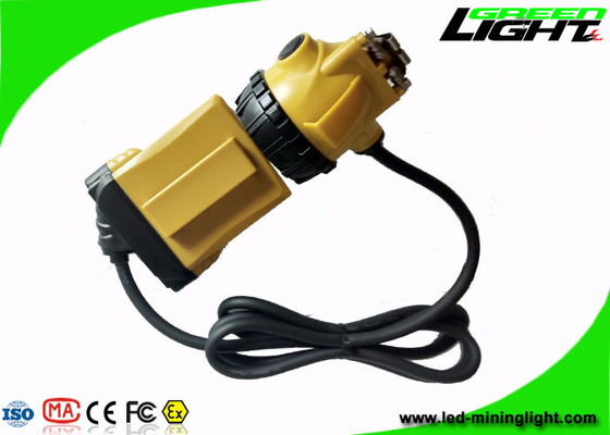 Aluminium Miners Cap Lamp, Hard Hat Headlamp IP68 LED 10.4Ah Baterai SAMSUNG