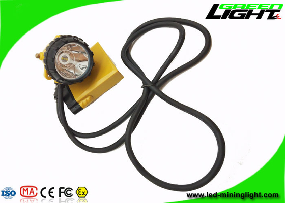 Aluminium Miners Cap Lamp, Hard Hat Headlamp IP68 LED 10.4Ah Baterai SAMSUNG